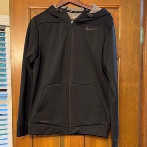 Nike Men's Black Therma-Fit Full Zip Hoodie - Size M